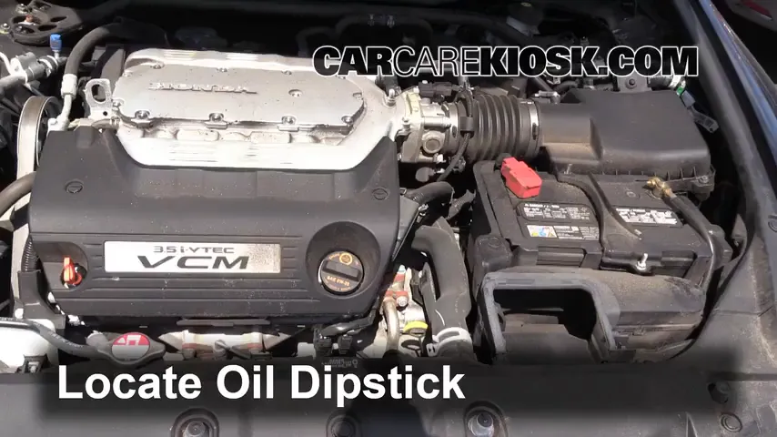 2012 Honda Accord EX-L 3.5L V6 Sedan Aceite Controlar nivel de aceite
